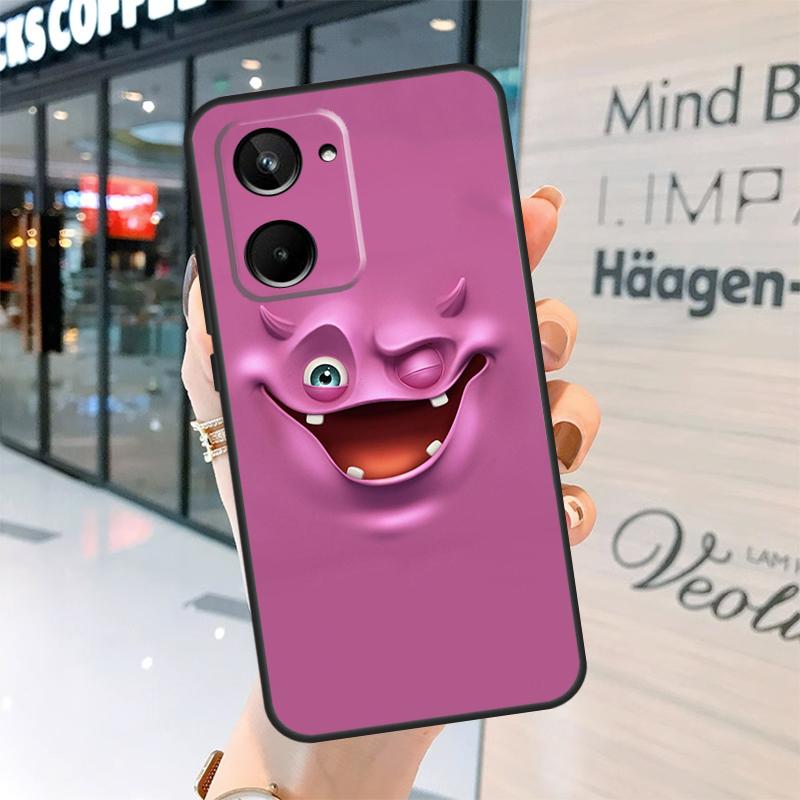 3D funny face Cute Case For Realme 15 13 12 10 11 14 Pro Plus GT6 GT7 C15 C35 C53 C55 C61 C63 C65 C67 C71 C75