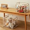 Transparent Storage Box Children's Toys Storage Basket Plush Toys Large-capacity Household Portable Folding Book Storage