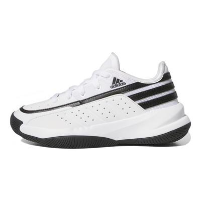Front Court Synthetic Leather Non-Slip Durable Low-Top Kids Basketball Shoes Kids Basketball Shoes White Black ID8597