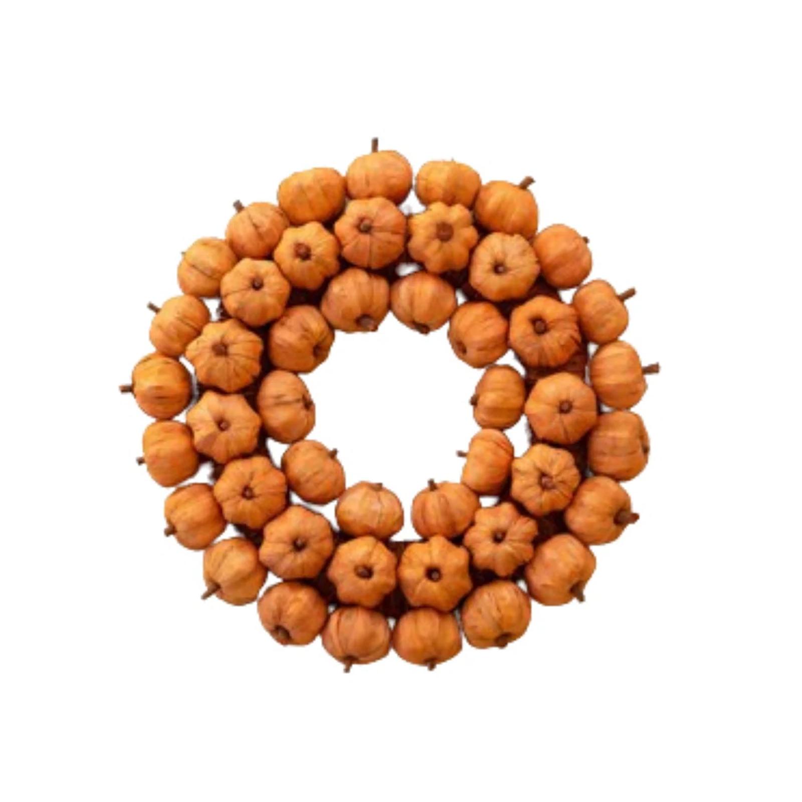 

Fall Orange Pumpkin Wreath,Halloween Decorations One Size