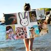 B-Bads B-Bunnys Art Anime Beach Swimming Towel Soft Absorbent Washcloth Children's Gifts for Kids Travel Camping Gym