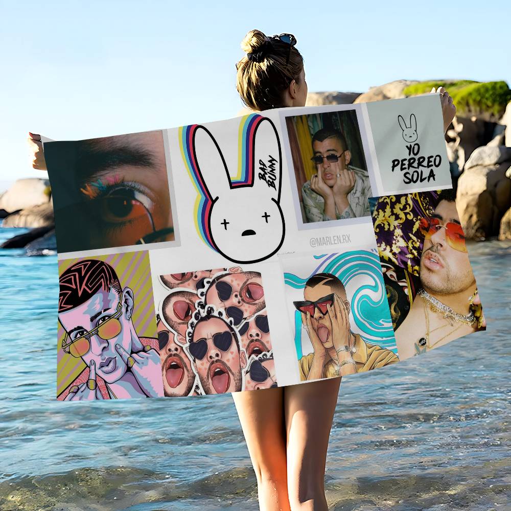 B-Bads B-Bunnys Art Anime Beach Swimming Towel Soft Absorbent Washcloth Children's Gifts for Kids Travel Camping Gym