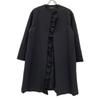 YOKOCHAN YCC-122-173 22AW Black Belted Frill Front Ruffle Coat coat 36 blackUsed