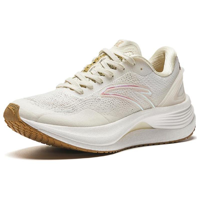 Anta Comfortable Cushioning, Wear Resistant Low Top Running Shoes Women's White Gray Sneakers 122425563-4