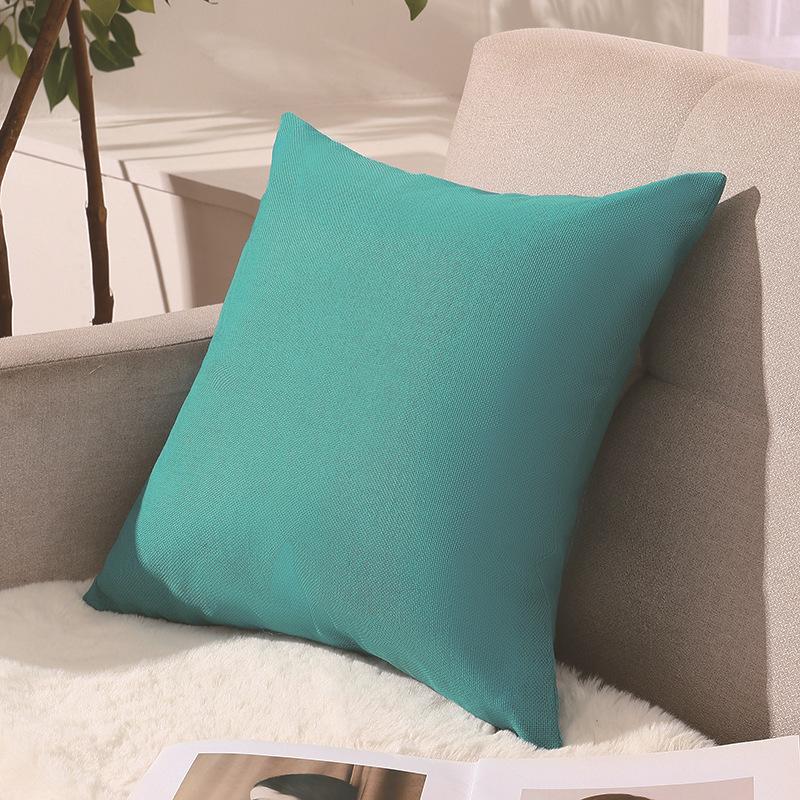 Nordic Ins Style Linen Pillow Living Room Sofa Bedside Solid Color Home Removable and Washable Cushion