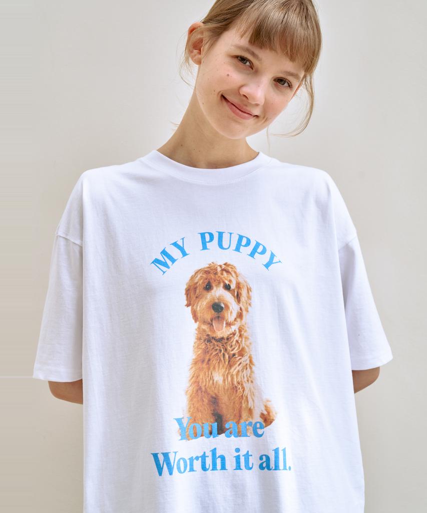 TRIP LE SENS My Puppy Oversized Short Sleeve Tee_Charcoal