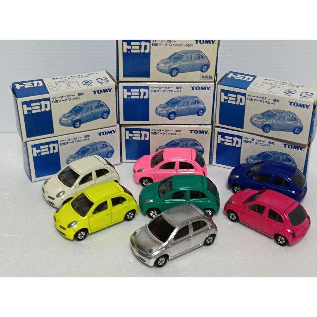 Used Tomica Ito-Yokado Limited Nissan March 7 units set TOMY tomica