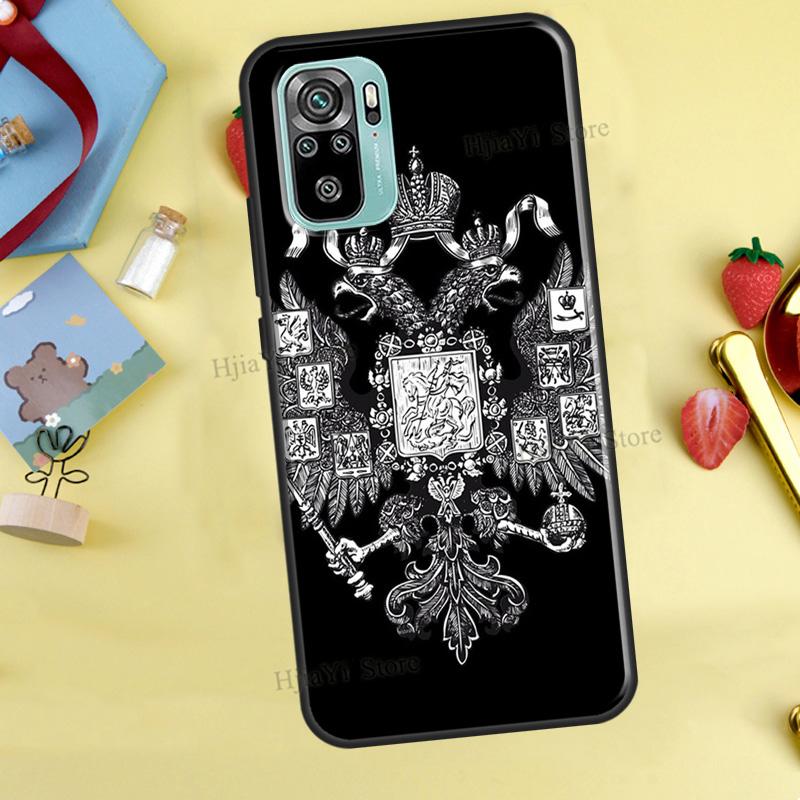 

Russian Empire Coat of Arms Case For Xiaomi Redmi Note 11 Pro Note 10 8 9 Pro 9S 10S 11S Cover For Redmi 9 10 9C 9A 9T Redmi Note 8 Pro