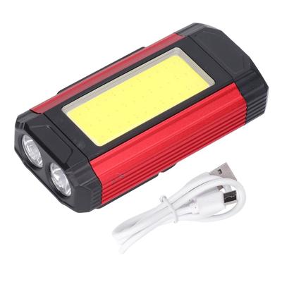 Multifunktions-COB-Magnet-Arbeitslicht, USB-wiederaufladbare Inspektionslampe für Outdoor-Camping, Rot