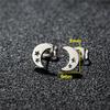 Golden Minimalist Stainless Steel Stud Earrings for Women Circle Hexagon Cross Square Cup Earings Piercing Jewelry Gifts