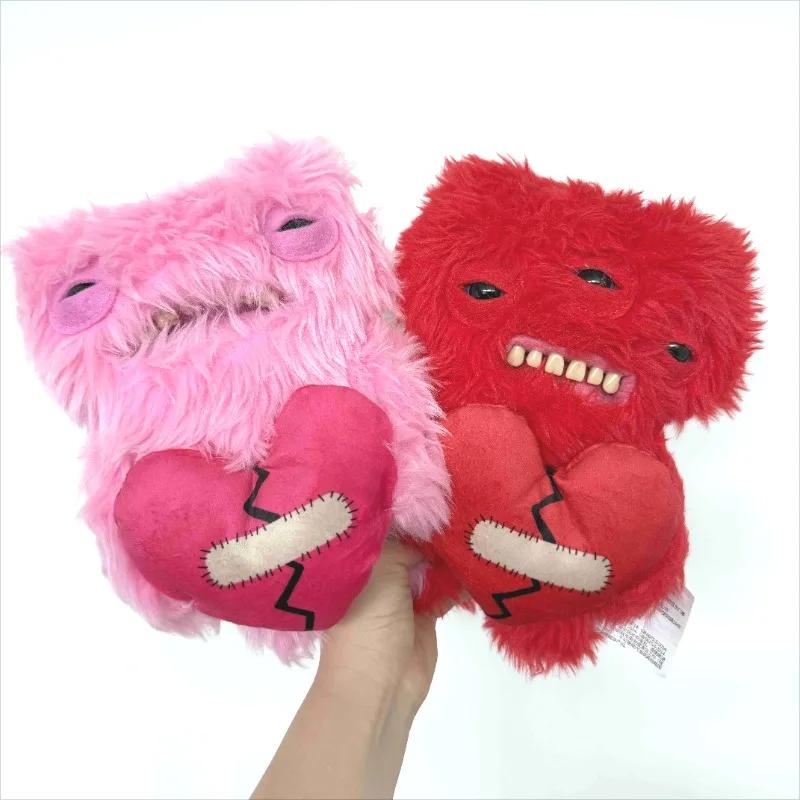 Love Series Soft Plush Doll Pink Red Teeth Monster Ugly Kawaii Toys Cartoon Funny Valentine's Day Birthday Trend Gifts