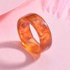 Korean Colorful Transparent Resin Acrylic Rings Set for Women Trendy Geometric Thin Round Ring Wedding Jewelry