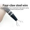 Electronic Component Grabber Four Claw IC Chip Extractor Screw Picker Tweezers Pick Up Tool Metal Grabber Repair Hand Tool