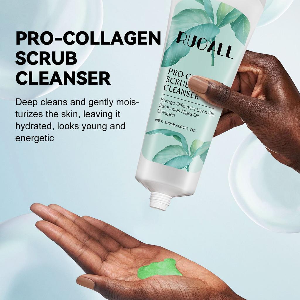 Facial Cleansing Exfoliating 3-in -1 Collagen Scrub