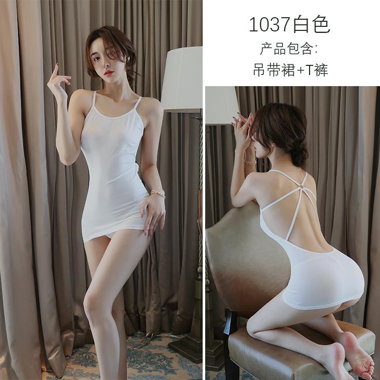 Sexy lingerie woman sexy temptation passionate opening without taking off sexy hot pajamas
