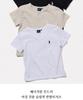 YALE Women'S Circle Point Crop Short Sleeve T-Shirt White