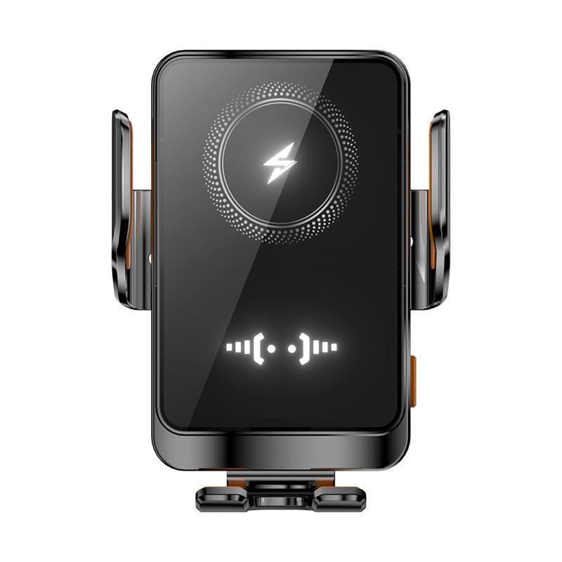 Wireless Charging Car Phone Holder with Smart Screen Mirroring & Electric Locking