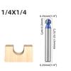 1/4inch 6mm Shank Professional level Ball Nose Router Bits Set End Mill Round Cove Box Solid Carbide CNC Radius Core Milling Bit
