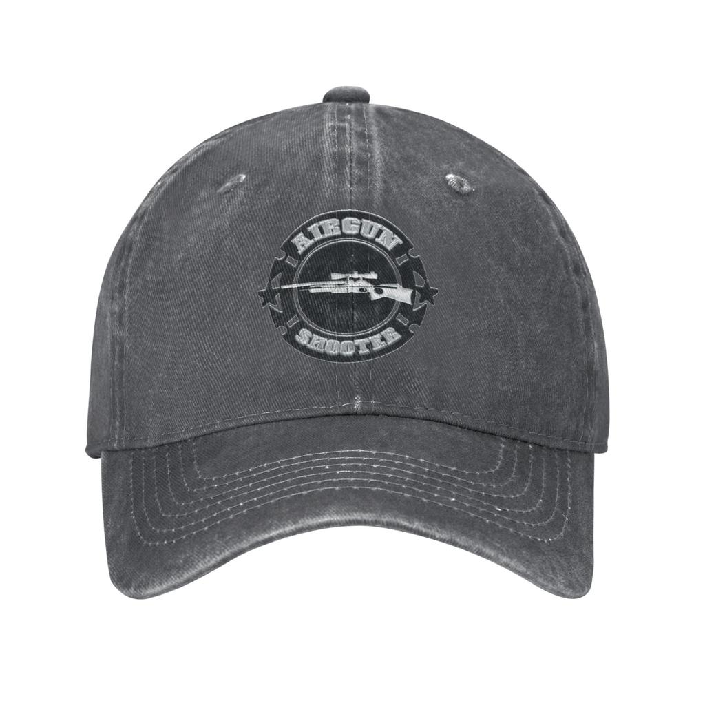 Luchtbuksschutter   Luchtgeweer logo Werkkleding Stijl Baseballpet Makkelijk Schoon te Maken Geschikt Voor Ovale Gezichten Zachte Top Denim Hoed
