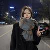 Large and small plaid oversized scarf with shawl imitation cashmere to keep warm and thickened scarf Women's winter temperament