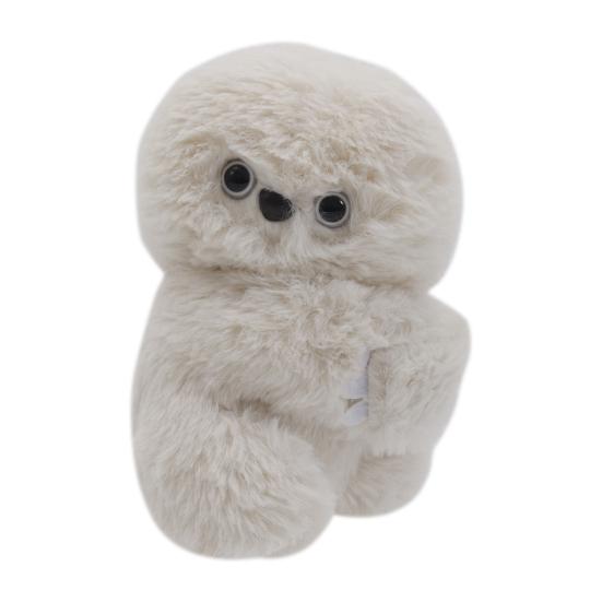Owl Plush Wristband Bag Charm Cute Huggable Stuffed Animal with Shy Expression Soft Adorable Plush Keychain Backpack Decor Gift for Animal Lovers хаки