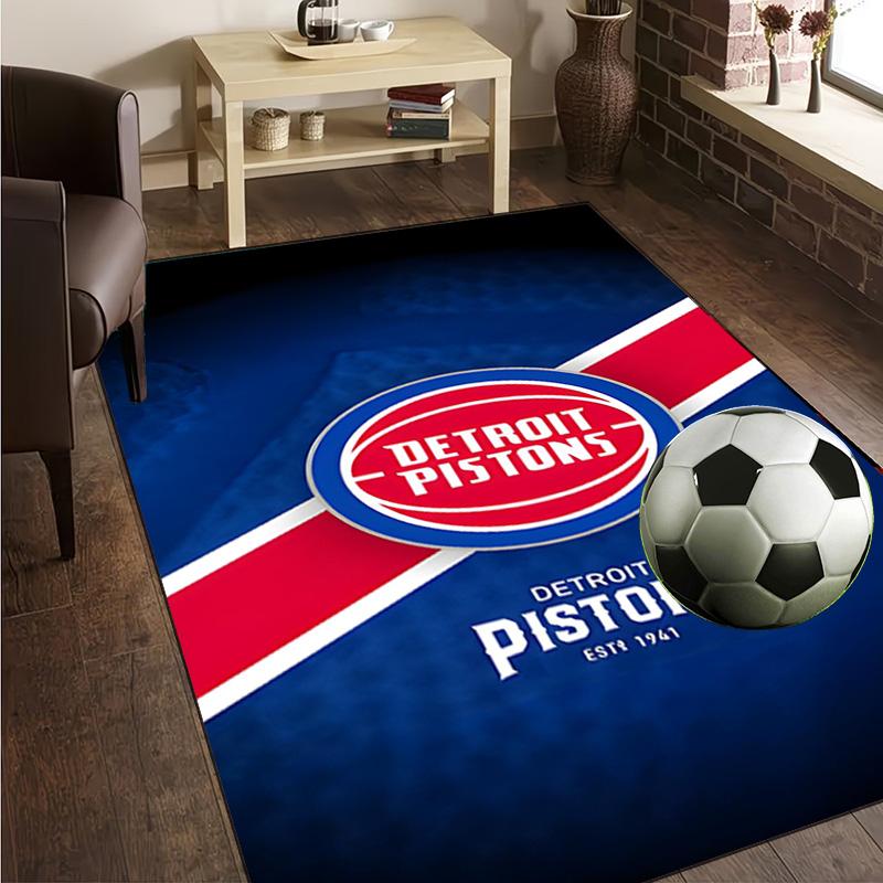Detroit-Pistons Logo Rug Office Carpet Non-Slip Mat, Chair Rug Floor Covering for Gaming, Bedroom, Living Room , Home Decor Christmas Gift