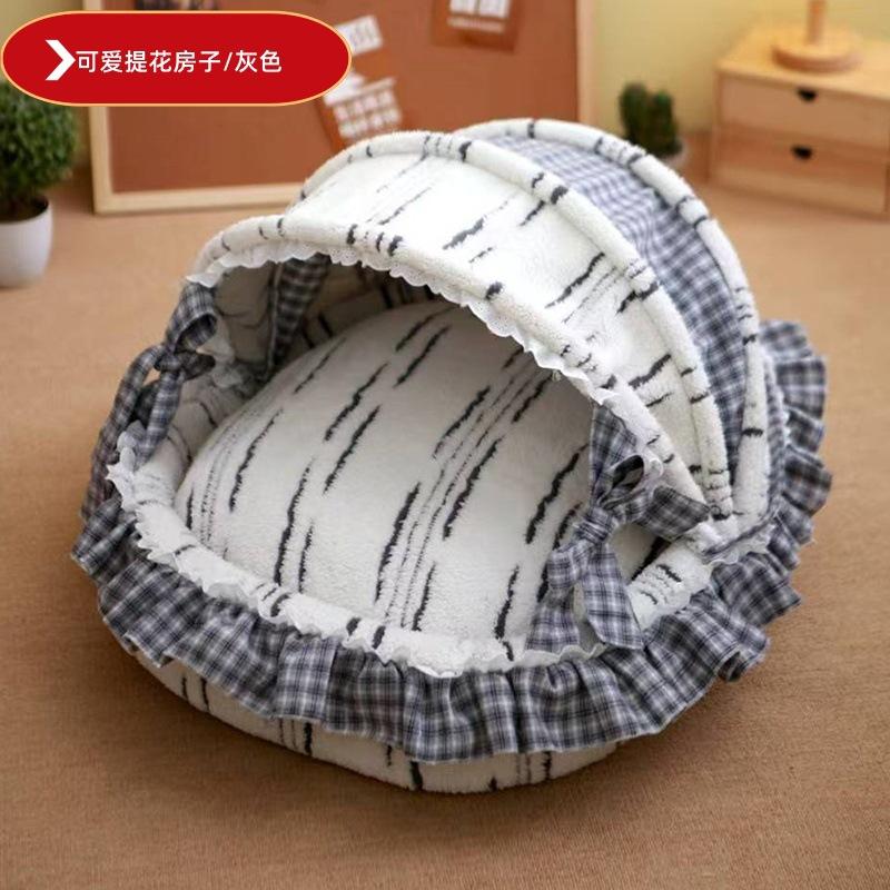 Four Seasons Universal Lolita Pet Cradle Nest Thickened Cat Nest Cat Villa Pet Cage Household Indoor