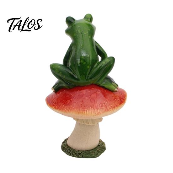 Cute Animal Toilet Statue Drunk Frog on The Decor, Funny Sculpture Tabletop Creative Bathroom Crafts Resin Desktop Ornament for Home Office