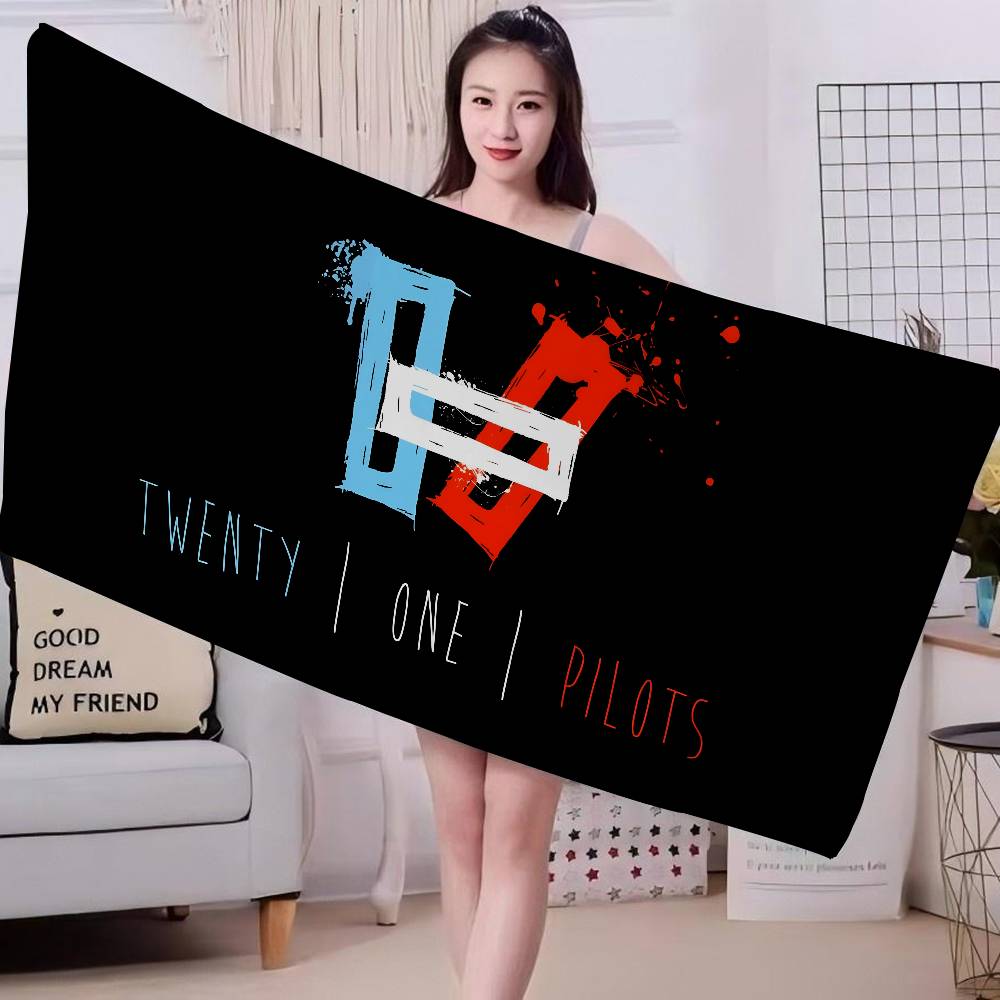 Popular T-Twenty One Pilot Band Big Microfiber Beach Towels Quick Dry Towel Sand Beach Towels Pool Towel for Travel Swim Pool