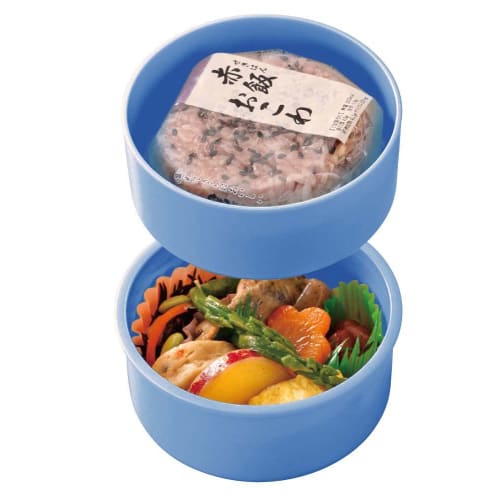 Skater Lunch Box Disney Retro Mickey Mouse 500ml 2 Tier Round Antibacterial Made in Japan ONWR1AG-A