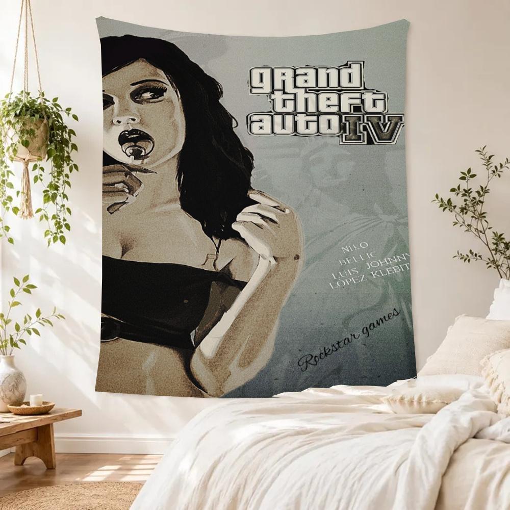 Gta Wall Tapestry Handmade Look Suitable For Dorm Wall Studio Wall Reading Corner Multipurpose Boho Decor Gift For Friends Family