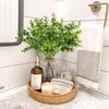 MACTING Artificial Eucalyptus Stems in Glass Vase with Faux Water Stones 14" Fake Sage Green Plants Eucalyptus Leaves for Table Centerpieces Bathroom
