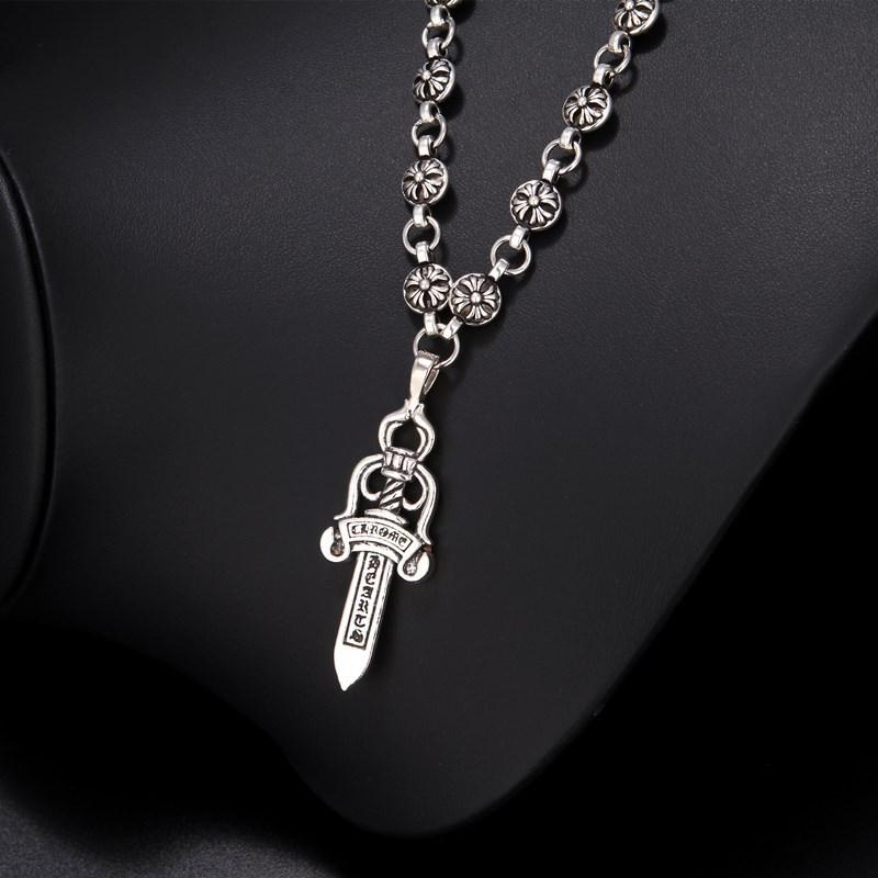 Men's Hip-hop Sword Cross Pendant Necklace - Trendy Jewelry Accessory