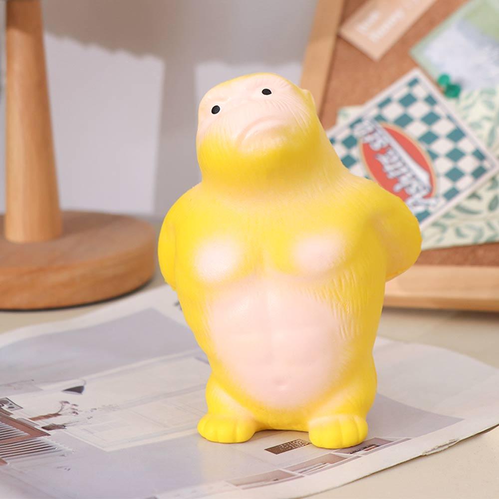 Orangutan Squeeze Vent Gorilla Yellow Soft Glue Gorilla Toys Squeezing Monkey Toys  Children Toys