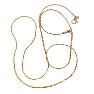 [R8079] - Golden 'Bean Mesh' Steel Chain - 50 Cm 1 Mm