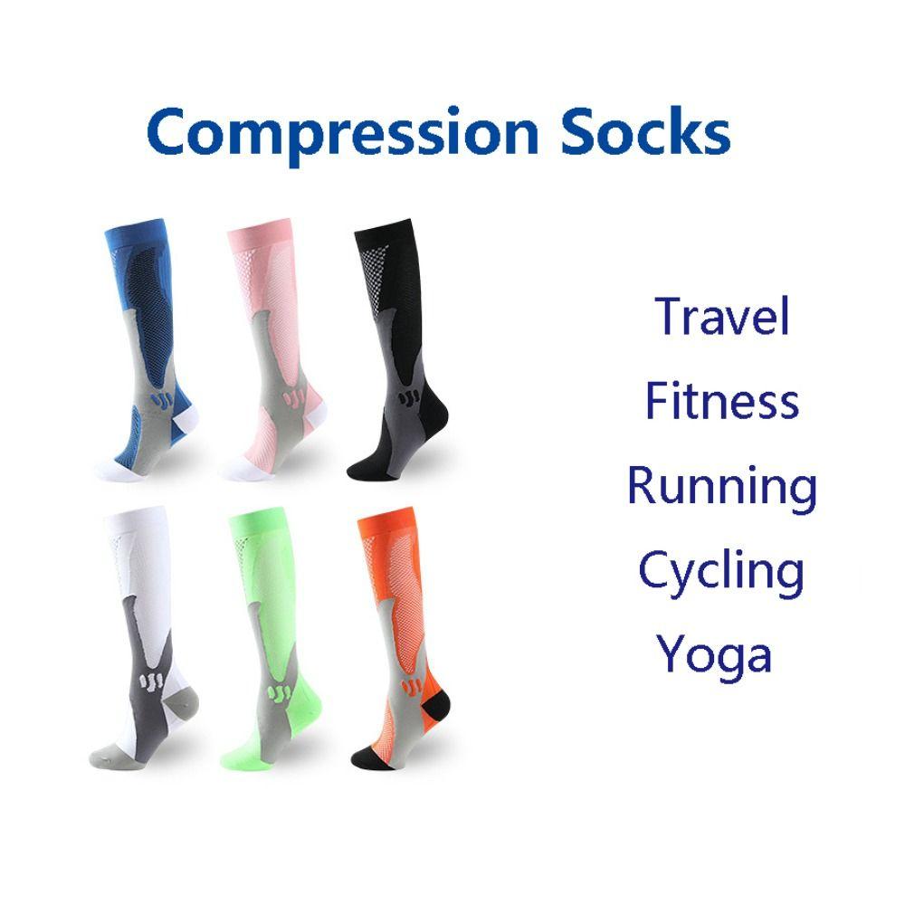

1 pair Elastic Pressure Socks Anti Odor/Slip/Friction Stocking Compression Socks Medical Nursing Black-L/XL