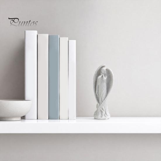 Statua Angioletto in Preghiera, Statuetta Alata Stampata 3D, Scultura da Tavolo con Ala Integrata Stampa Artistica per Decorazione Scrivania Ufficio Casa Opaca