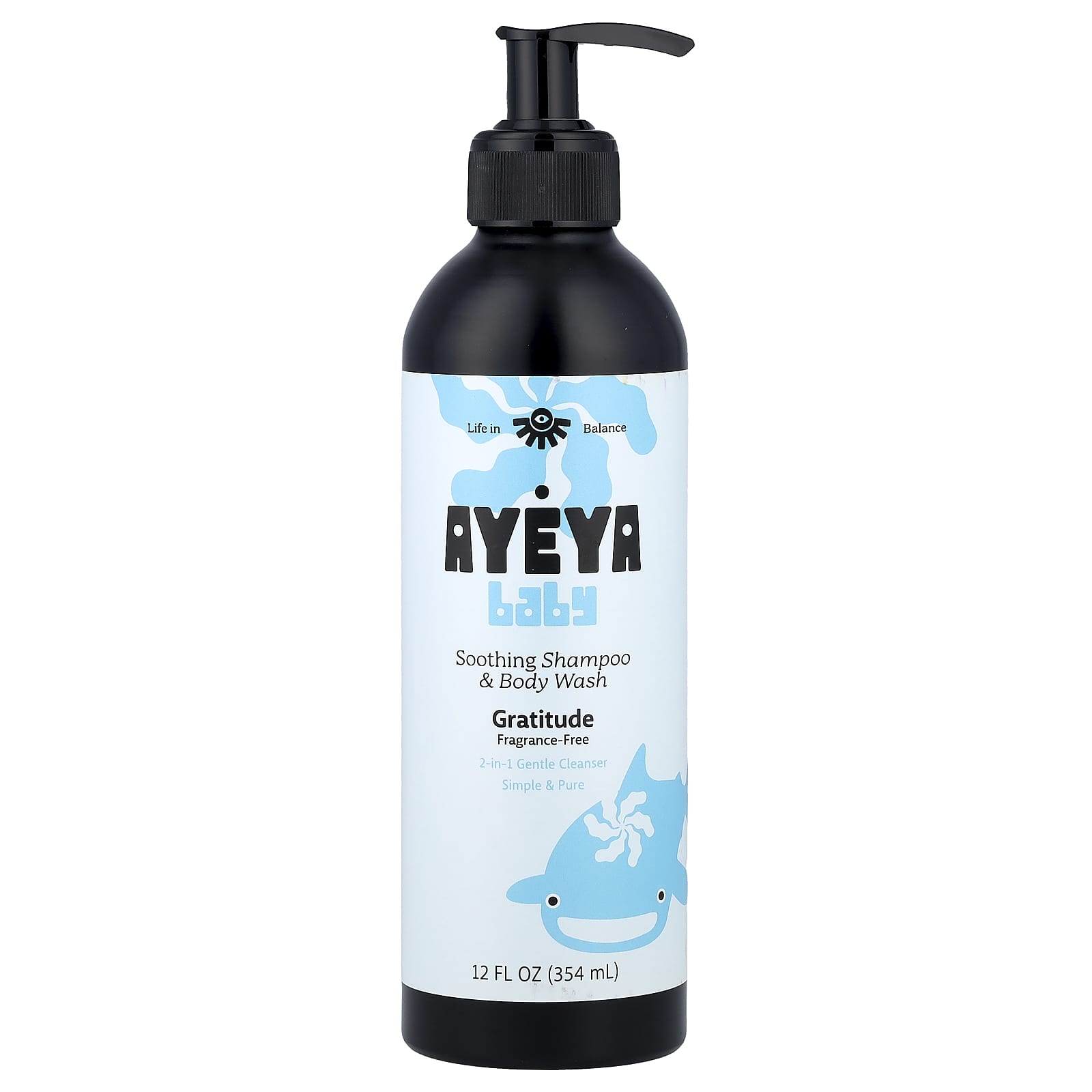

Ayeya, Малыш, Успокаивающий Шампунь и Гель для Душа, Без Отдушек, 354 мл (12 жидких унций)