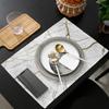 1pcs Placemats Marble Pattern Table Mats for Dining Table Kitchen Accessories Modern Home Decor Linen Tableware Pads Coaster