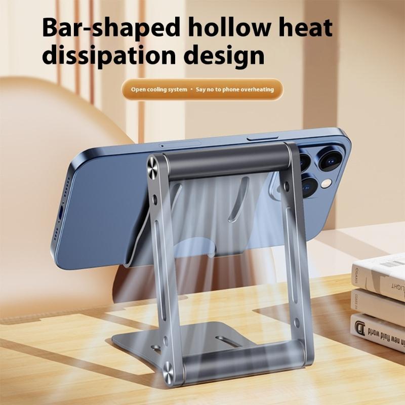 Foldable Cellphone Holder Universal Desktop Mobile Phone Cradle Height Adjustable Tabletop Phone Support Holder Portable
