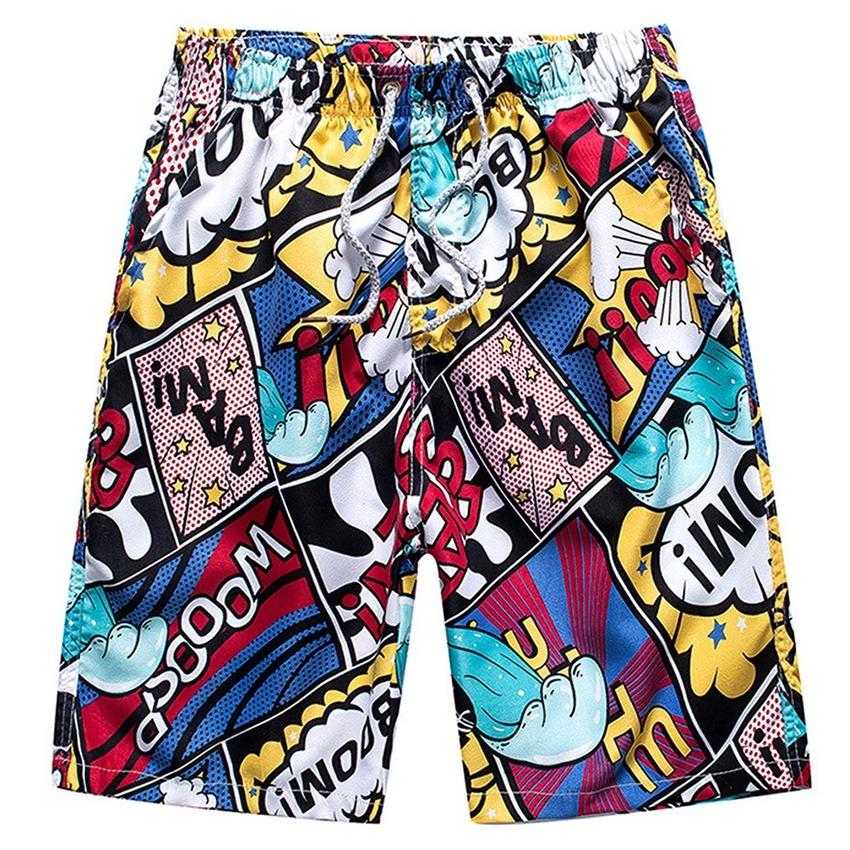 Shorts for menn Korte bukser Swim Beach Beskåret snøring Blomstertrykt uformelle løse bukser