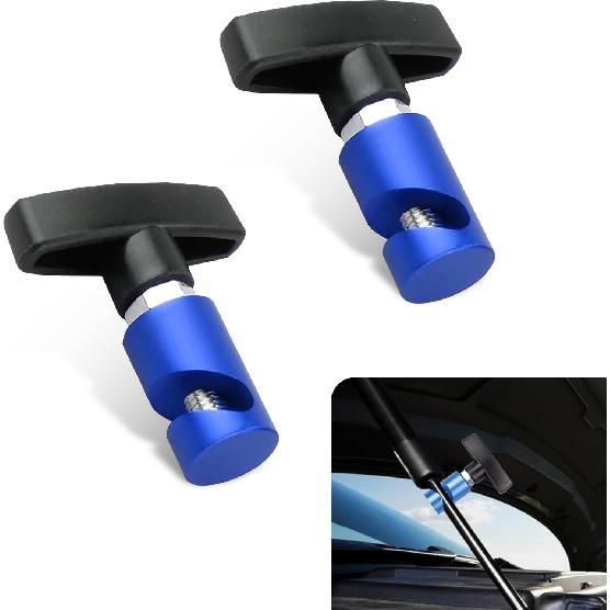 

2 PCS Car Hood Support Rod Holder, Alloy Multi-purpose Snap-on Trunk Air Pressure Rod Anti-slip Shock Absorber Strut Anti-pinch Fixing Tool, 2 PCS чёрный
