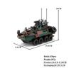 Militärische Kriegsserie Deutschland LAV-25 Leichtes Fahrzeug Baustein Modell Techniksteine Puzzle Spielzeug WW2 US-Panzerwagen STEM DIY Modellbausatz 3D