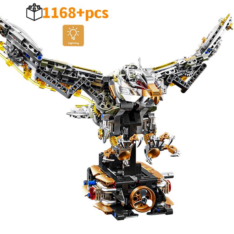

Non-Toxic Creative Technical Mechanical Whale Eagle Animal World Building Blocks Bricks Birds Model Kid Assembly Toy For Birthday Gifts