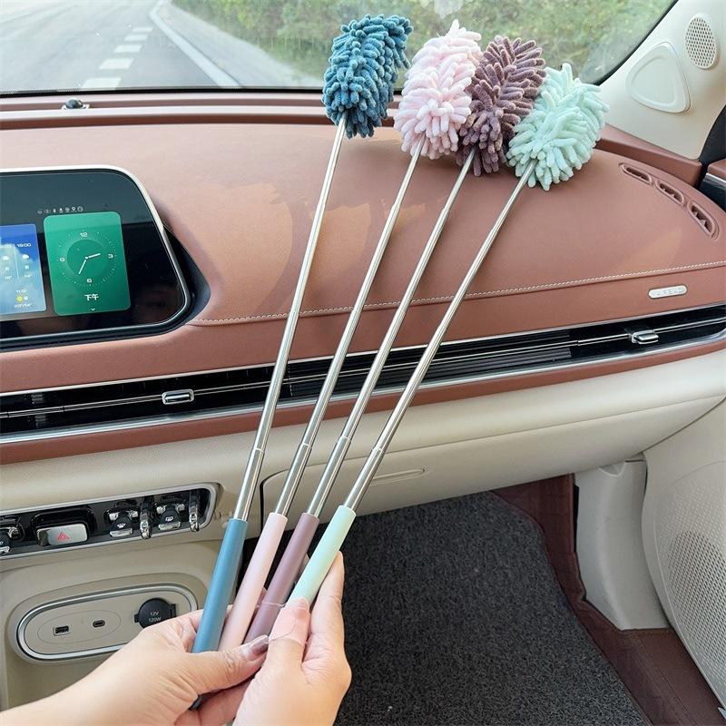 Extendable Duster Made of Soft Chenille for Gentle Cleaning Suitable for Electronics