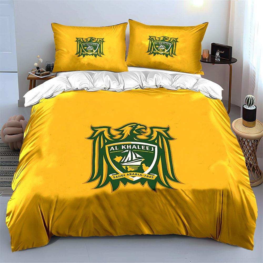 Al Khaleej Saudi Logo Design Bedding Duvet Cover Set Duvet Cover Pillowcases (1*Duvet Cover 2*Pillowcases, without duvet insert)