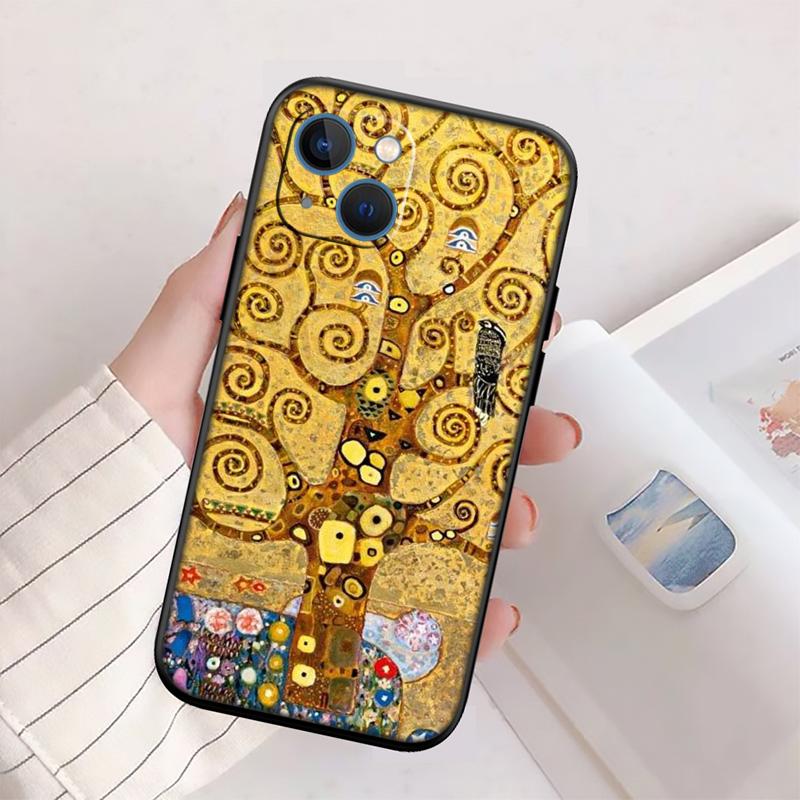 QE14 Gustav Klimt Phone Case for Samsung Galaxy A11 A12 A13 A15 A52S A53 A55 A56 A70 A71 A72 A73 F06 F16 F56 S10 Plus S10e