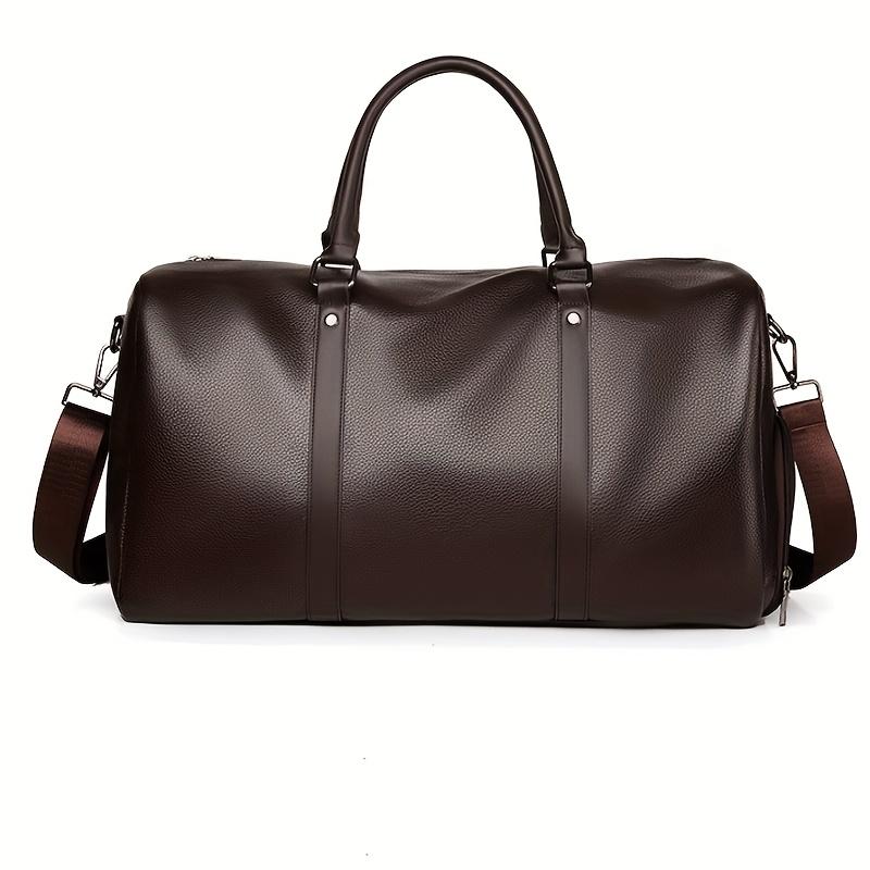 New men s travel bag, simple fitness bag, fashionable handbag, large capacity men s shoulder crossbody bag коричневый