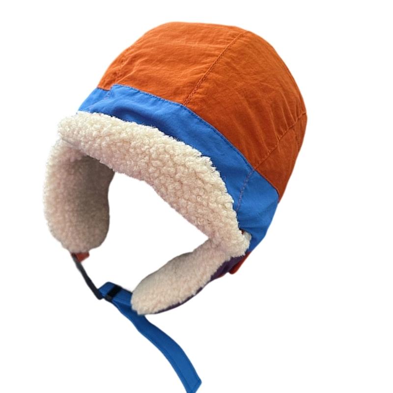 Trendy Color Blocked Winter Trapper Hat with Warm Padded Design For Running Camping Street Wear Headwear Unisex