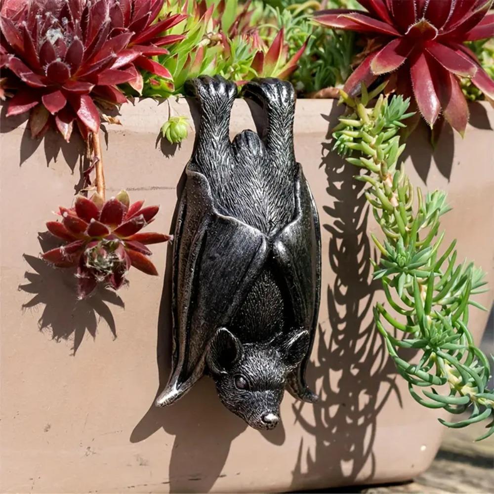 Resin Bat Sculpture Decoration Exquisite Animal Flowerpot Decoration Bat Pendant  Home Decor